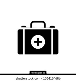 Medical Kit Bag Icon Vector Illustration Logo Template