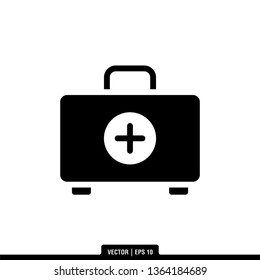 Medical Kit Bag Icon Vector Illustration Logo Template