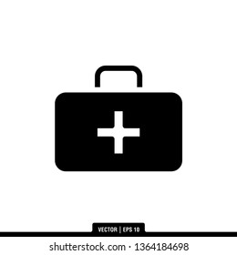 Medical Kit Bag Icon Vector Illustration Logo Template