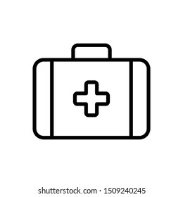 Medical Kit Bag Icon Vector Illustration Logo Template