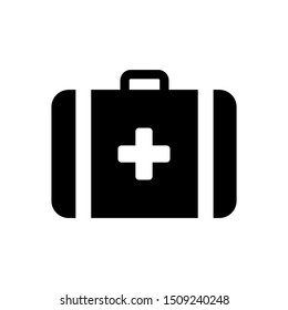 Medical Kit Bag Icon Vector Illustration Logo Template