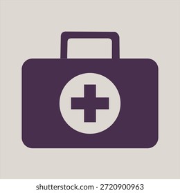 Icono plano del círculo del kit médico