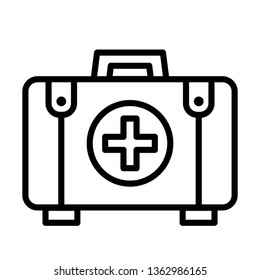 Medical Kit Coin Icon Vector Illustration Logo Template