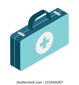 Medical Kit First Aid Icon Isometric