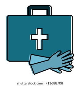 medical kit with gloves