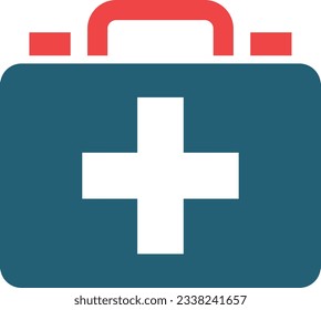 Medical Kit Glyph Two Color Icon For Personal And Commercial Use.
