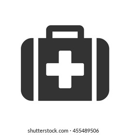 Medical kit icon.  Flat icon of medical kit isolated on white background. Vector illustration.
