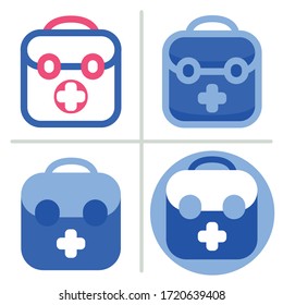 Medical Kit icon. Graphic element illustration with different style on white background. Vector Illustration.