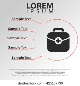 Medical Kit Icon. Medical Kit Infographics Template