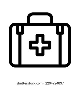 medical kit icon or logo isolated sign symbol vector illustration - high quality black style vector icons
