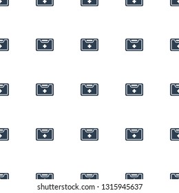 medical kit icon pattern seamless white background. Editable filled medical kit icon. medical kit icon pattern for web and mobile.