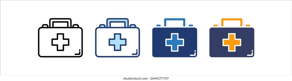 Medical Kit Icon Set Multiple Style Collection