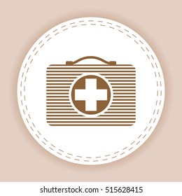 medical kit icon, vector