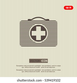 medical kit icon, vector