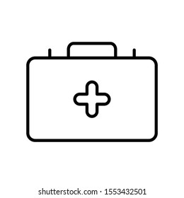 Medical kit icon vector illustration logo for many purpose. Isolated on white background.