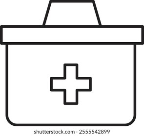 Medical kit icon vector isolated on white background.