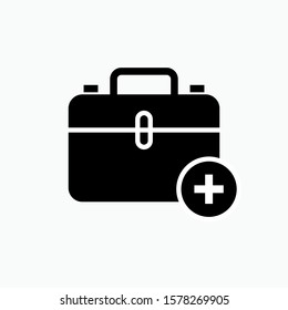 Medical Kit Icon - Vector, Sign and Symbol in Glyph Style for Design, Presentation, Website or Apps Elements.