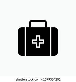 Medical Kit Icon - Vector, Sign and Symbol in Glyph Style for Design, Presentation, Website or Apps Elements.