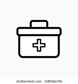 Medical Kit Icon - Vector, Sign and Symbol in Line Art Style for Design, Presentation, Website or Apps Elements.