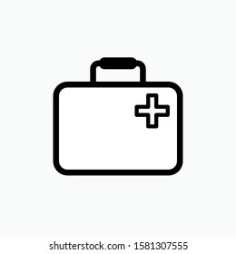 Medical Kit Icon - Vector, Sign and Symbol in Line Art Style for Design, Presentation, Website or Apps Elements.