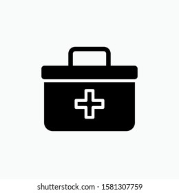 Medical Kit Icon - Vector, Sign and Symbol in Glyph Style for Design, Presentation, Website or Apps Elements.