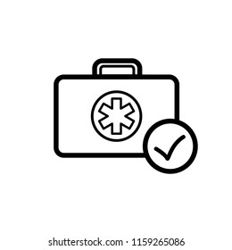 medical kit icon vector template