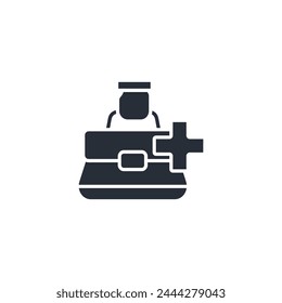 Medizinkit-Symbol. Vektorgrafik.Editierbarer Strich.Lineares Stilzeichen zur Verwendung Webdesign,Logo.Symboldarstellung.
