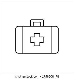 Plantilla de logotipo de vectores del kit médico Icono/kit de primeros auxilios
