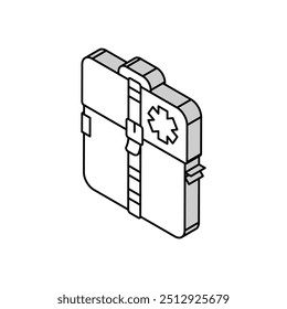 medical kit isometric icon vector. medical kit sign. isolated symbol illustration