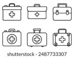 Medical kit line art illustration Modern Graphic Solutions