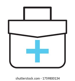 medical kit line half color style icon line half color style icon vector illustration design