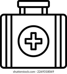 Medical Kit Line Vector Icon Design
