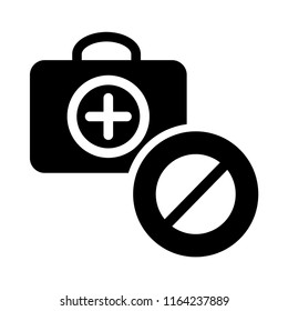 Medical kit on black and white icon. Related syringe pills capsules bottle and thermometer.EPS 10.