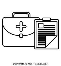 medical kit with order vector illustration design