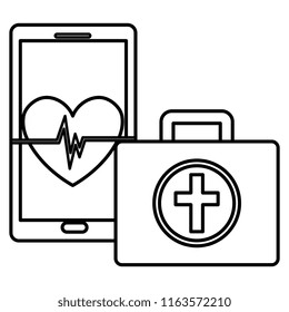 medical kit with smartphone