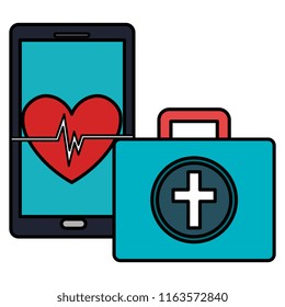 medical kit with smartphone
