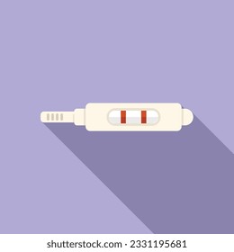 Medical kit test icon flat vector. Lab sample. Pcr digital