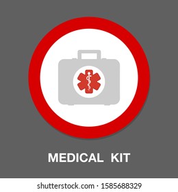 medical kit - vector doctor case illustration, health care - medical case