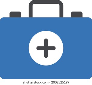 icono de color de glifo vectorial de kit médico