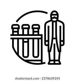 medical lab assistant samples line icon vector. medical lab assistant samples sign. isolated contour symbol black illustration