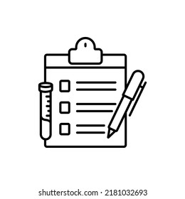 Medical Lab Report Clip Board Icon