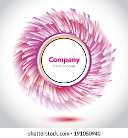 Medical laboratory circle element - Science and Research - laboratory facilities - cells and molecules - stock vector - Purple-white  style