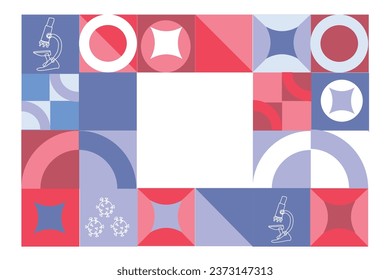 medical laboratory concept geometry background. Abstract geometry vector banner of medical equipment