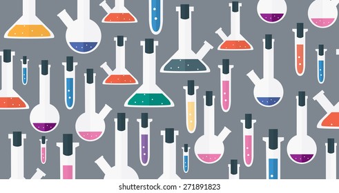 Medizinischer Laborgläser-Hintergrund Vektorgrafik