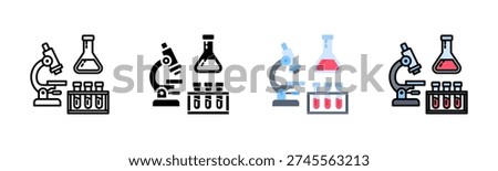 Medical Laboratory Icon Pack In Multiple Styles
