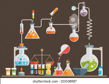 Infográficos de laboratório médico