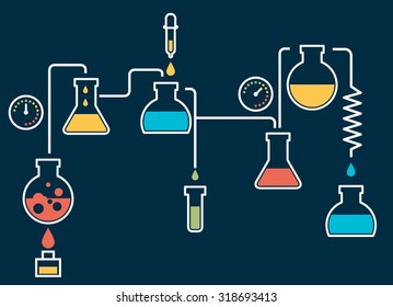 Medical laboratory infographics
