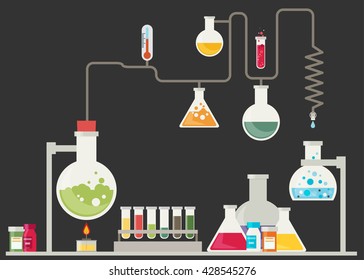 Medical laboratory infographics