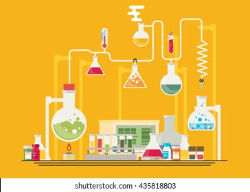 Medical laboratory infographics