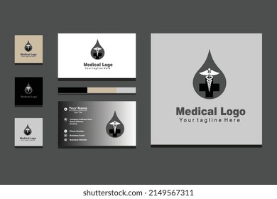 medical laboratory logo vector concept